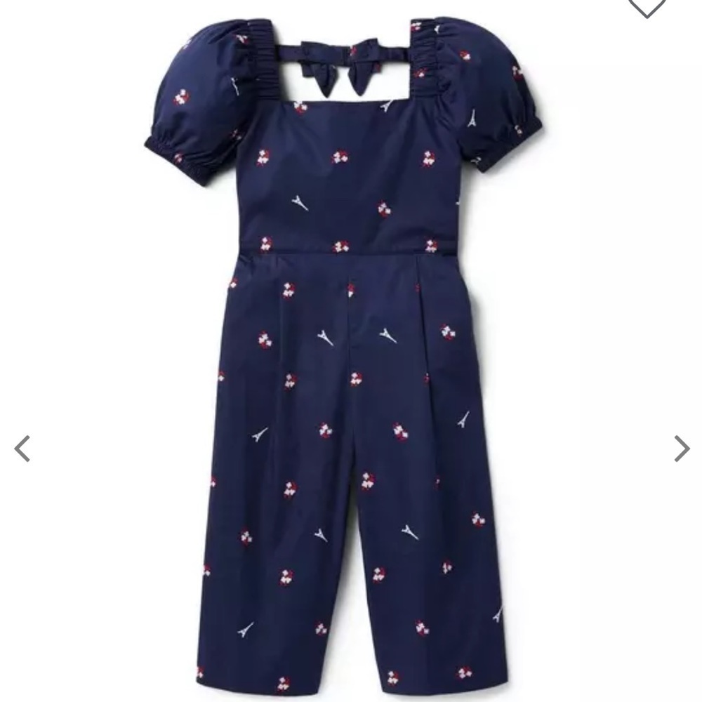 Janie and Jack FLORAL EIFFEL TOWER JUMPSUIT
